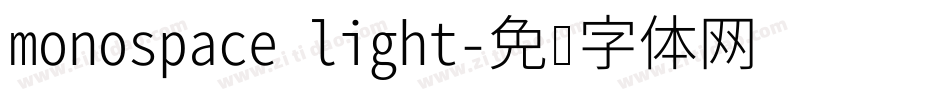 monospace light字体转换